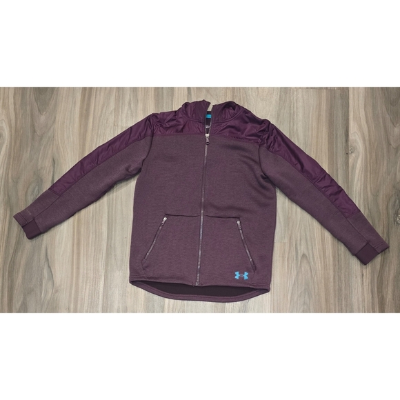 Under Armour Youth Hoodie Size Large Maroon Storm - Picture 1 of 8